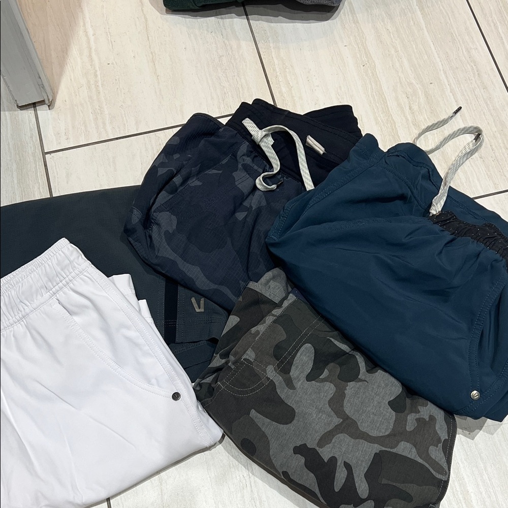 Vuori Men's Assorted Athletic Shorts - Navy, White, Black Camo, Gray Camo